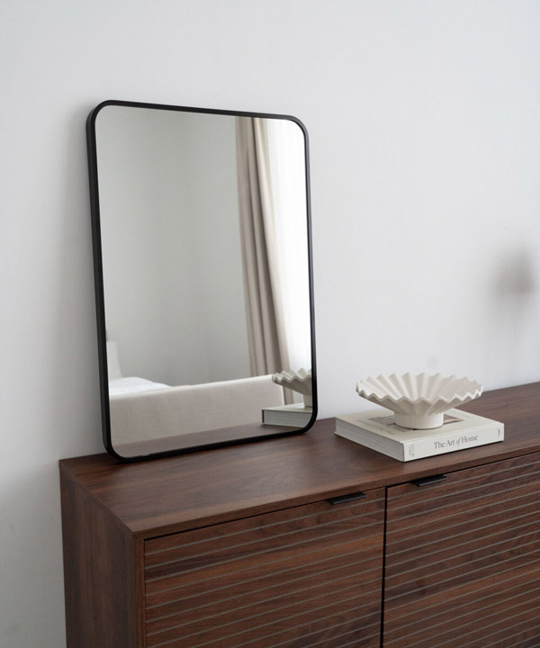 Le Petit Rectangle By Detay | Rechthoekige Spiegel | Scandinavische Stijl | 70 x 50 cm | Zwarte Of Gouden Rand